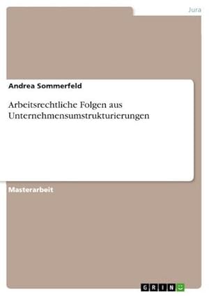 Immagine del venditore per Arbeitsrechtliche Folgen aus Unternehmensumstrukturierungen venduto da BuchWeltWeit Ludwig Meier e.K.