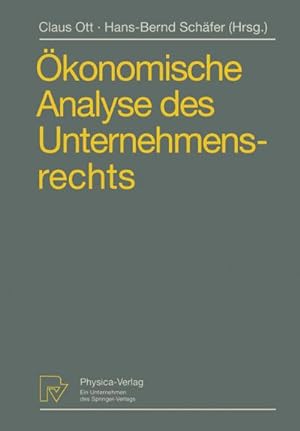 Seller image for konomische Analyse des Unternehmensrechts for sale by BuchWeltWeit Ludwig Meier e.K.