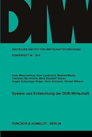 Bild des Verkufers fr System und Entwicklung der DDR-Wirtschaft. zum Verkauf von BuchWeltWeit Ludwig Meier e.K.