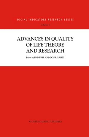 Imagen del vendedor de Advances in Quality of Life Theory and Research a la venta por BuchWeltWeit Ludwig Meier e.K.