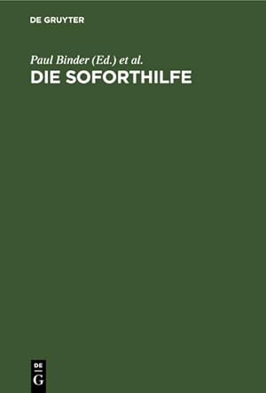 Seller image for Die Soforthilfe for sale by BuchWeltWeit Ludwig Meier e.K.