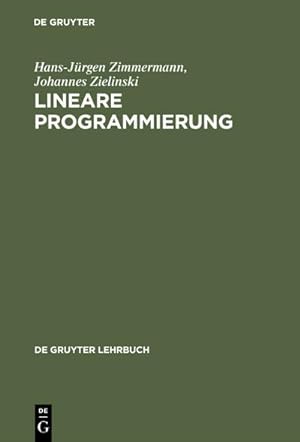Seller image for Lineare Programmierung for sale by BuchWeltWeit Ludwig Meier e.K.