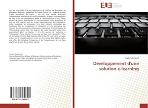 Immagine del venditore per Dveloppement d'une solution e-learning venduto da BuchWeltWeit Ludwig Meier e.K.