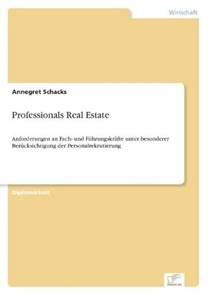 Bild des Verkufers fr Professionals Real Estate zum Verkauf von BuchWeltWeit Ludwig Meier e.K.
