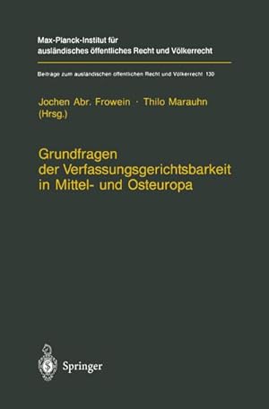 Seller image for Grundfragen der Verfassungsgerichtsbarkeit in Mittel- und Osteuropa for sale by BuchWeltWeit Ludwig Meier e.K.