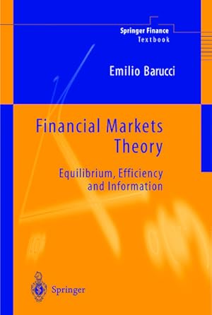 Imagen del vendedor de Financial Markets Theory a la venta por BuchWeltWeit Ludwig Meier e.K.