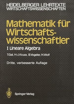 Seller image for Mathematik fr Wirtschaftswissenschaftler for sale by BuchWeltWeit Ludwig Meier e.K.