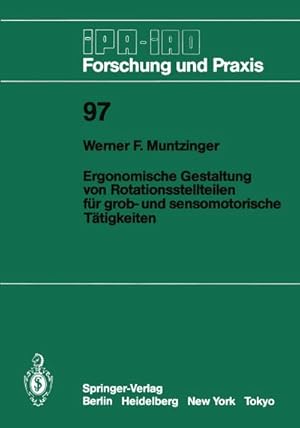 Seller image for Ergonomische Gestaltung von Rotationsstellteilen fr grob- und sensomotorische Ttigkeiten for sale by BuchWeltWeit Ludwig Meier e.K.