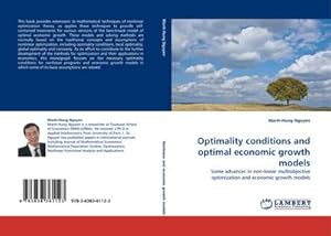 Immagine del venditore per Optimality conditions and optimal economic growth models venduto da BuchWeltWeit Ludwig Meier e.K.