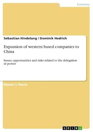 Immagine del venditore per Expansion of western based companies to China venduto da BuchWeltWeit Ludwig Meier e.K.