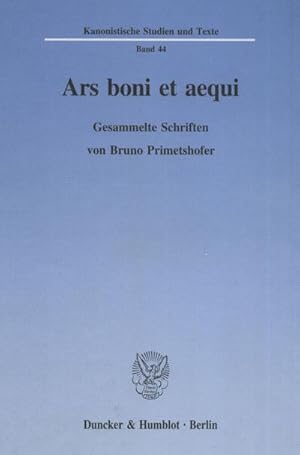 Seller image for Ars boni et aequi. for sale by BuchWeltWeit Ludwig Meier e.K.