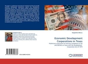 Seller image for Economic Development Corporations in Texas for sale by BuchWeltWeit Ludwig Meier e.K.