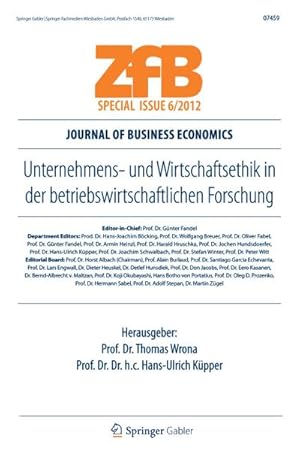 Imagen del vendedor de Unternehmens- und Wirtschaftsethik in der betriebswirtschaftlichen Forschung a la venta por BuchWeltWeit Ludwig Meier e.K.