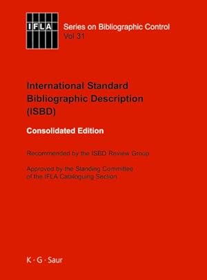 Seller image for ISBD: International Standard Bibliographic Description for sale by BuchWeltWeit Ludwig Meier e.K.