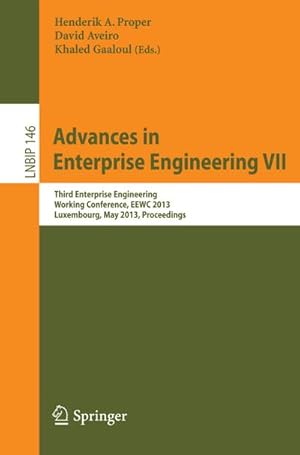 Imagen del vendedor de Advances in Enterprise Engineering VII a la venta por BuchWeltWeit Ludwig Meier e.K.