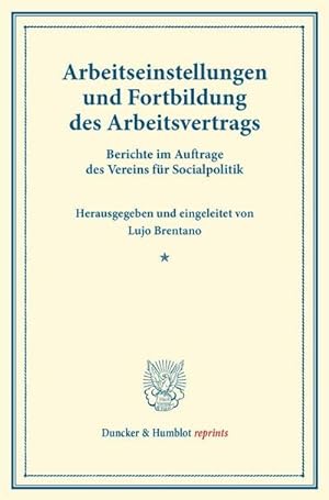 Seller image for Arbeitseinstellungen und Fortbildung des Arbeitsvertrags. for sale by BuchWeltWeit Ludwig Meier e.K.