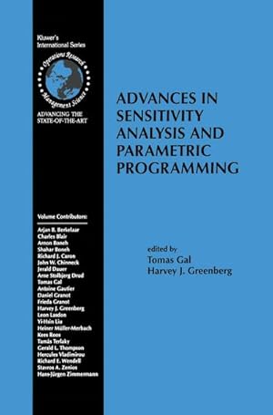 Imagen del vendedor de Advances in Sensitivity Analysis and Parametric Programming a la venta por BuchWeltWeit Ludwig Meier e.K.