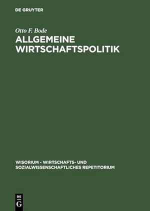 Seller image for Allgemeine Wirtschaftspolitik for sale by BuchWeltWeit Ludwig Meier e.K.