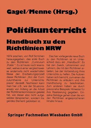 Seller image for Politikunterricht for sale by BuchWeltWeit Ludwig Meier e.K.