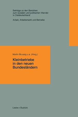 Seller image for Kleinbetriebe in den neuen Bundeslndern for sale by BuchWeltWeit Ludwig Meier e.K.