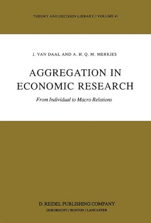 Immagine del venditore per Aggregation in Economic Research venduto da BuchWeltWeit Ludwig Meier e.K.