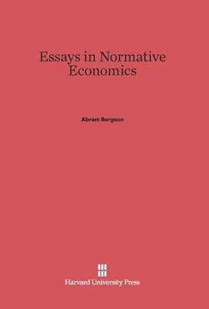 Image du vendeur pour Essays in Normative Economics mis en vente par BuchWeltWeit Ludwig Meier e.K.