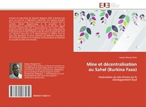 Seller image for Mine et dcentralisation au Sahel (Burkina Faso) for sale by BuchWeltWeit Ludwig Meier e.K.