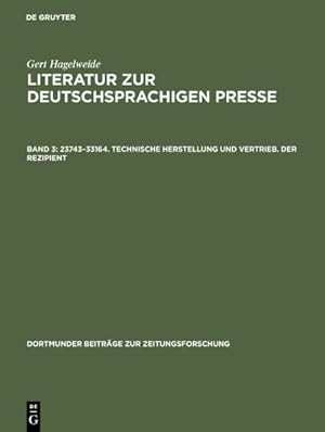 Bild des Verkufers fr 23743-33164. Technische Herstellung und Vertrieb. Der Rezipient zum Verkauf von BuchWeltWeit Ludwig Meier e.K.