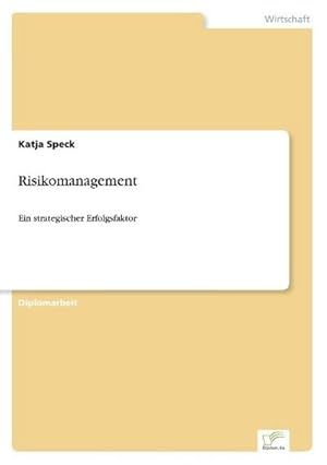 Imagen del vendedor de Risikomanagement a la venta por BuchWeltWeit Ludwig Meier e.K.