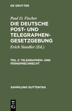 Immagine del venditore per Telegraphen- und Fernsprechrecht venduto da BuchWeltWeit Ludwig Meier e.K.