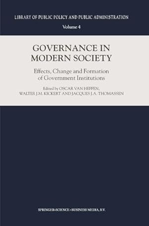 Bild des Verkufers fr Governance in Modern Society zum Verkauf von BuchWeltWeit Ludwig Meier e.K.