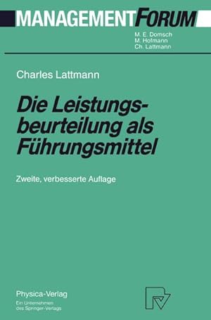 Seller image for Die Leistungsbeurteilung als Fhrungsmittel for sale by BuchWeltWeit Ludwig Meier e.K.