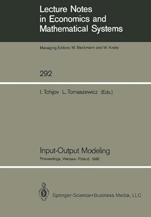 Bild des Verkufers fr Input-Output Modeling zum Verkauf von BuchWeltWeit Ludwig Meier e.K.