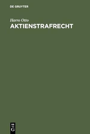 Seller image for Aktienstrafrecht for sale by BuchWeltWeit Ludwig Meier e.K.