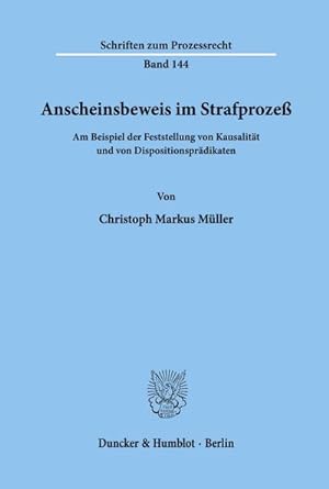 Seller image for Anscheinsbeweis im Strafproze for sale by BuchWeltWeit Ludwig Meier e.K.