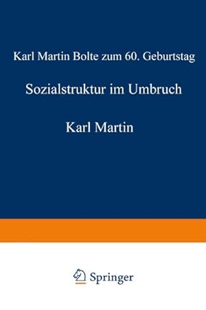 Seller image for Sozialstruktur im Umbruch for sale by BuchWeltWeit Ludwig Meier e.K.