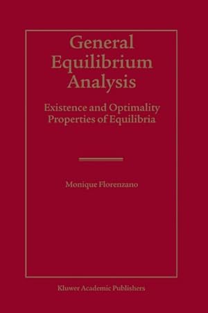 Imagen del vendedor de General Equilibrium Analysis a la venta por BuchWeltWeit Ludwig Meier e.K.