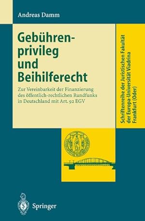 Imagen del vendedor de Gebhrenprivileg und Beihilferecht a la venta por BuchWeltWeit Ludwig Meier e.K.