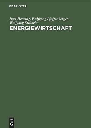 Image du vendeur pour Energiewirtschaft mis en vente par BuchWeltWeit Ludwig Meier e.K.