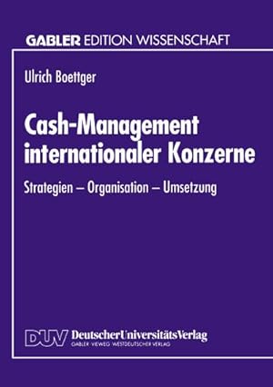 Seller image for Cash-Management internationaler Konzerne for sale by BuchWeltWeit Ludwig Meier e.K.