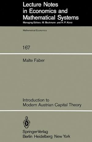 Imagen del vendedor de Introduction to Modern Austrian Capital Theory a la venta por BuchWeltWeit Ludwig Meier e.K.