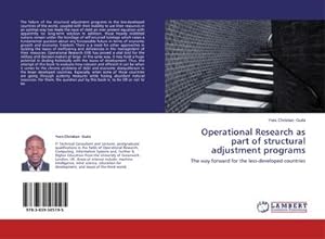 Seller image for Operational Research as part of structural adjustment programs for sale by BuchWeltWeit Ludwig Meier e.K.
