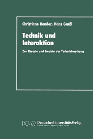 Bild des Verkufers fr Technik und Interaktion zum Verkauf von BuchWeltWeit Ludwig Meier e.K.