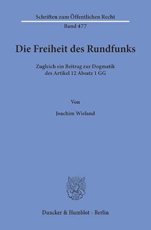 Bild des Verkufers fr Die Freiheit des Rundfunks. zum Verkauf von BuchWeltWeit Ludwig Meier e.K.