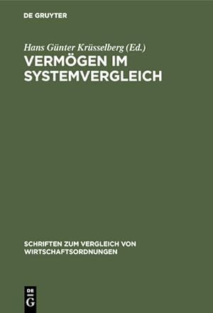 Seller image for Vermgen im Systemvergleich for sale by BuchWeltWeit Ludwig Meier e.K.