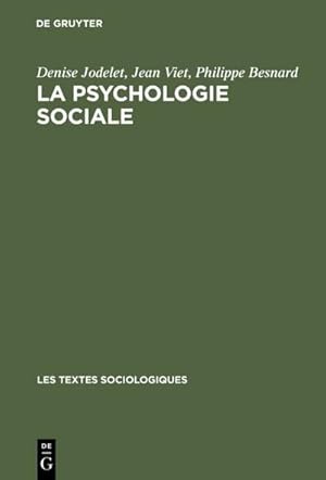 Seller image for La psychologie sociale for sale by BuchWeltWeit Ludwig Meier e.K.
