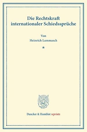Immagine del venditore per Die Rechtskraft internationaler Schiedssprche venduto da BuchWeltWeit Ludwig Meier e.K.