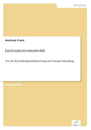 Seller image for Lieferantenvorauswahl for sale by BuchWeltWeit Ludwig Meier e.K.