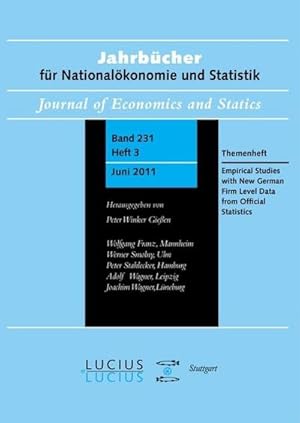 Image du vendeur pour Empirical Studies with New German Firm Level Data from Official Statistics mis en vente par BuchWeltWeit Ludwig Meier e.K.