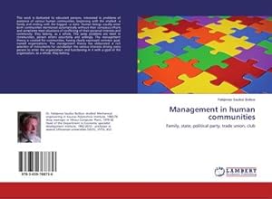 Imagen del vendedor de Management in human communities a la venta por BuchWeltWeit Ludwig Meier e.K.